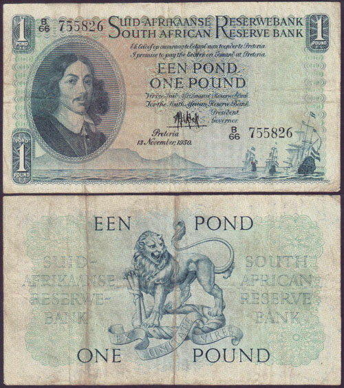 1950 South Africa 1 Pound L001422